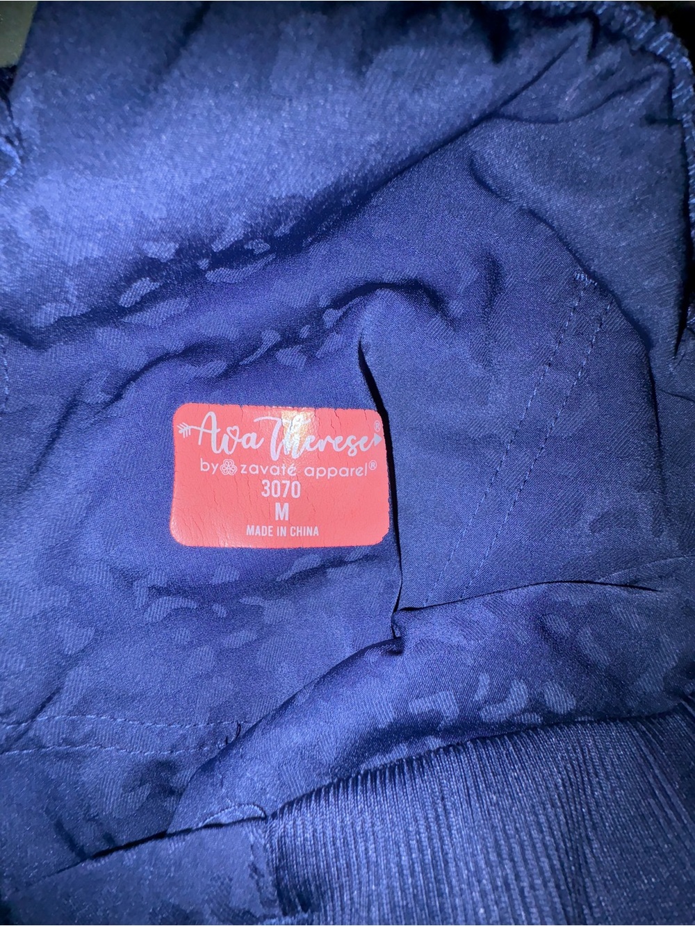 Ava Therese Navy Medical Scrub Top & Jogger Pants Set - Picture 4 of 4